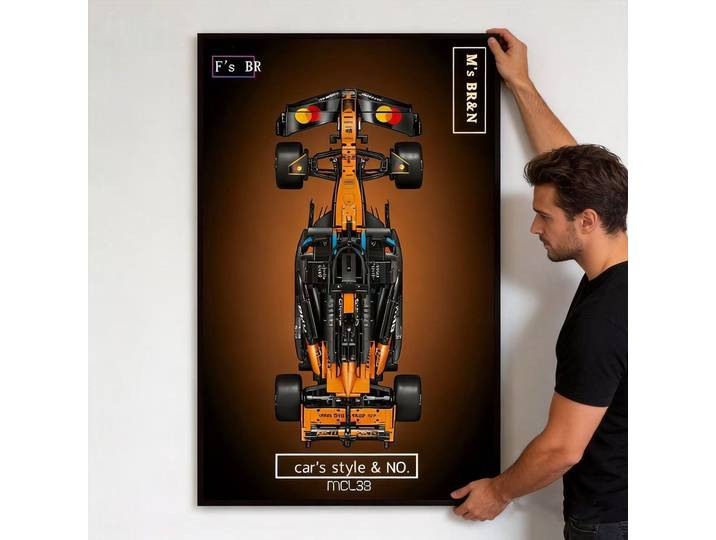 Nouvelle vitrine murale 2026 adaptée au modèle de voiture LEGO 42228 McLaren MCL 39, boîte de présentation murale, cadre photo