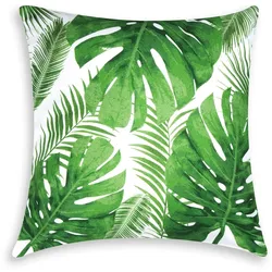 Excelsa Dekoratives Kissen Foliage 45X45 Cm Baumwolle Bunt