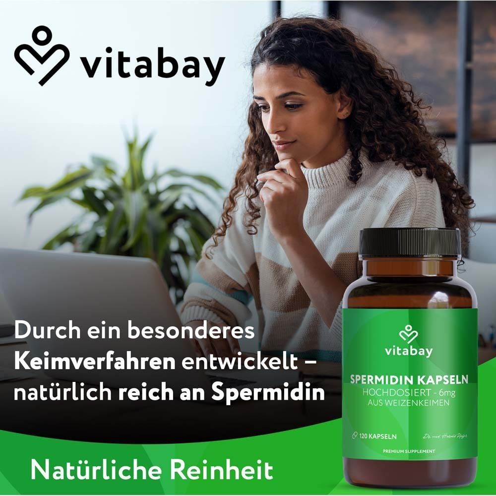 Vitabay Spermidin 6 mg hochdosiert Kapseln 2x 2x120 St