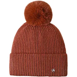 Euro-Star Damen Mütze Beanie ESLucilla dark cinna mit Silberfäden, Größe: Einheitsgröße