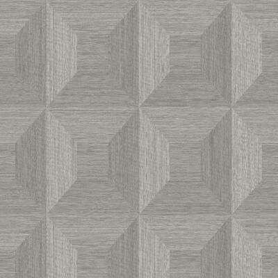 Seabrook Designs Squared Away Geometric Embossed Vinyl Unpasted Wallpaper