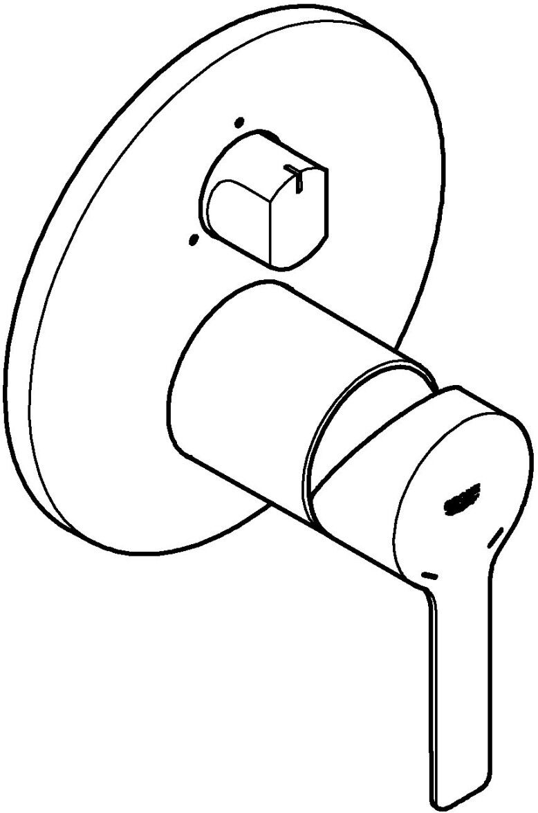 Grohe EH-Batterie Lineare 24095_1 Fertigmontageset, für 35604 3-W-Umstellung matt black, 240952431 240952431
