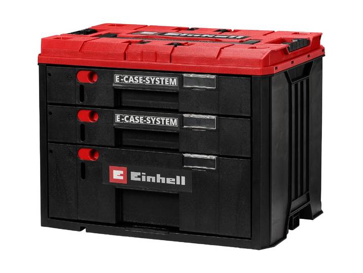 Werkzeugkoffer EINHELL E-Case -teilig , schwarz (rot, schwarz), Kunststoff, Aufbewahrungsboxen, Werkzeugkoffer