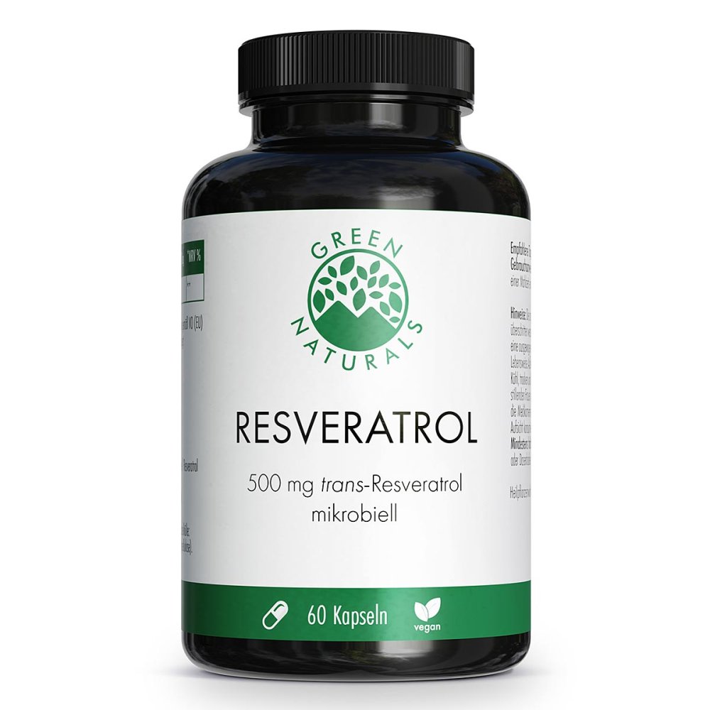 Heilpflanzenwohl GmbH Green Naturals Trans-Resveratrol 500 mg Kapseln vegan 19295601