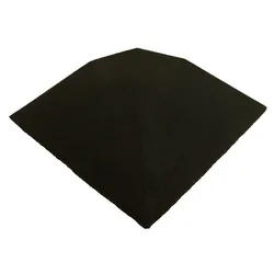 ErgoFloor - ErgoPlay Impact Gummifliesen / Fall-Matte Ecke 500x500x90 mm Schwarz