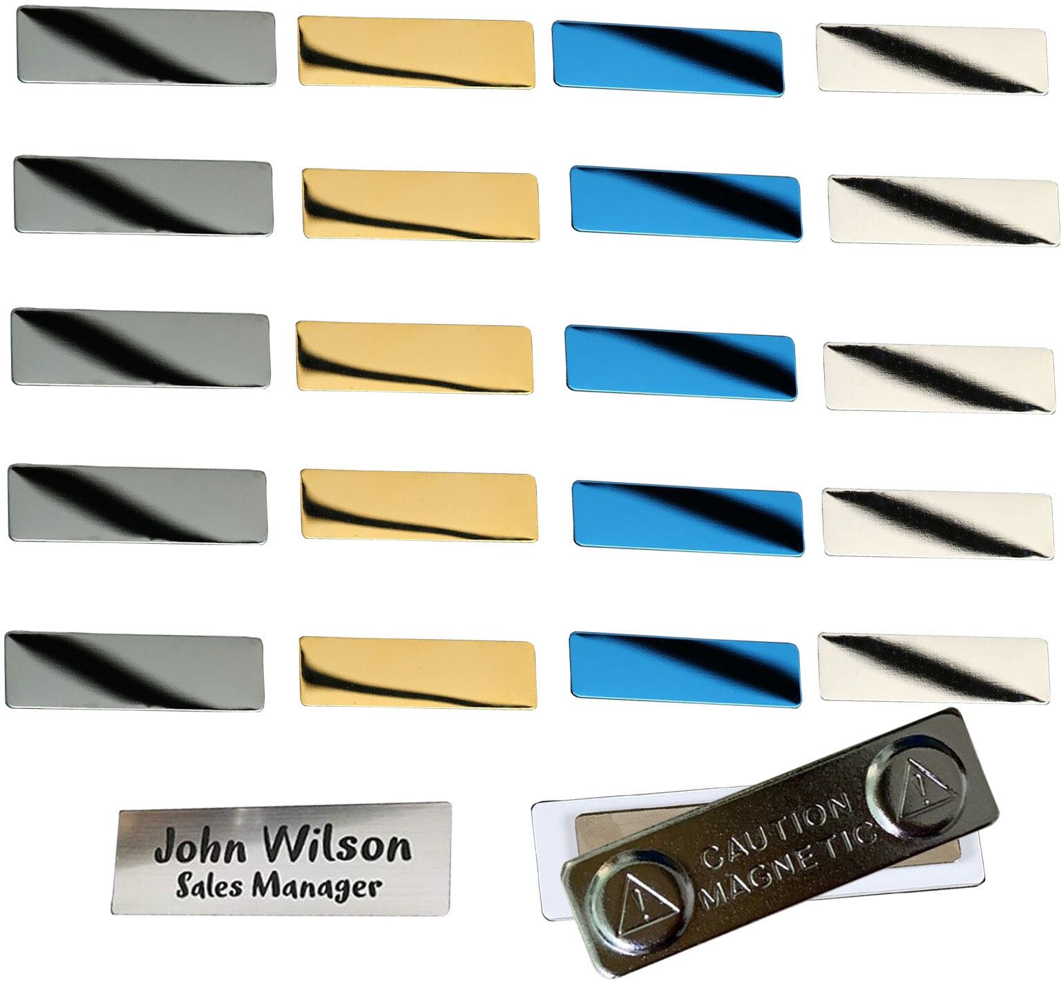Creality Falcon Series Stainless Steel Name Tags Badges - 20pcs