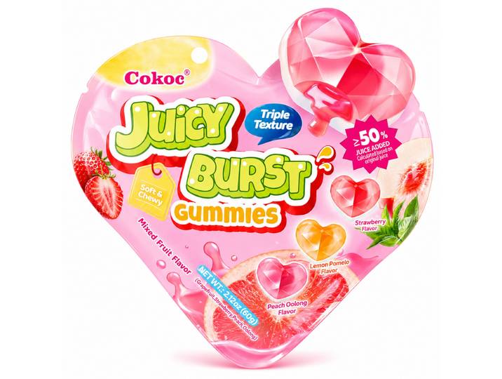 Cokoc Drielaagse Gummies met sappige vulling 60 g