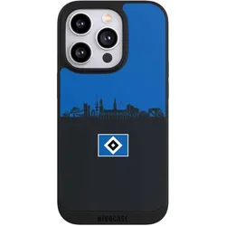 Nivocase Handyhülle für Apple iPhone 14 Pro Hülle NIVOpure Case Schwarz HSV Hamburg Skyline (Apple iPhone 14 Pro), Smartphone Hülle, Schwarz