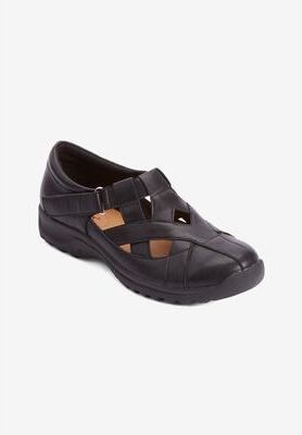 Women's The Cailyn Flat by Comfortview in Black (Size 12 M)