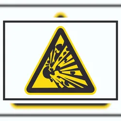 HB-Druck Vorsicht Explosivstoffe Symbol Schild A5 (148x210mm)