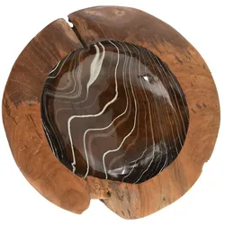 HSM Collection Obstschale Teakholz mit Epoxy, ø 40 x 6 cm