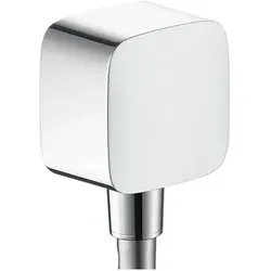 hansgrohe, Duscharmatur + Badewannenarmatur, FixFit Schlauchanschluss mit Rückflussverhinderer und Winkel (26457000)