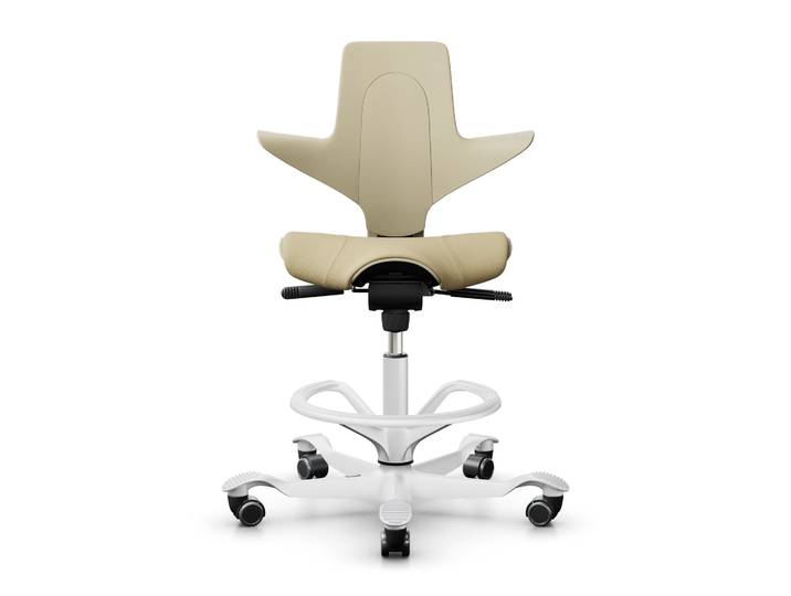 Counter stool HAG Capisco Puls 8020, Yellow/White, New, Bar stool - Practical & comfortable