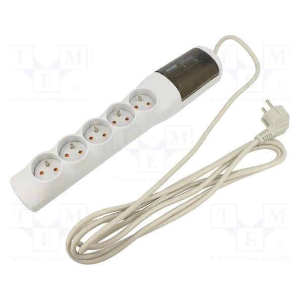 Acar Steckdosenleiste XP Easy Steckdosenleiste 3,0m grau (5x, CEE 7/4, 3 m) (W2337)