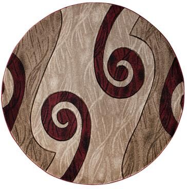 MDA Rugs Orelsi Red/Beige/Brown Polyester Area Rug