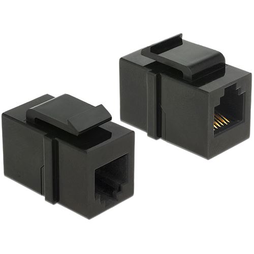 DeLock Keystone RJ12 Buchse > Buchse Cat.3 schwarz