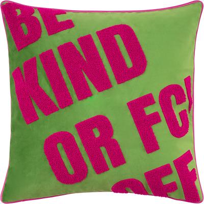 Dekokissen PAD "LETTERS, Kissenhülle, Made in Europa", grün (kind, grün, bestickt), B:45cm L:45cm, Polyester, Dekokissen_Sitzkissen_Kissenhüllen, mit Schriftzug, verschiedene Größen, voller Energie und Individualität