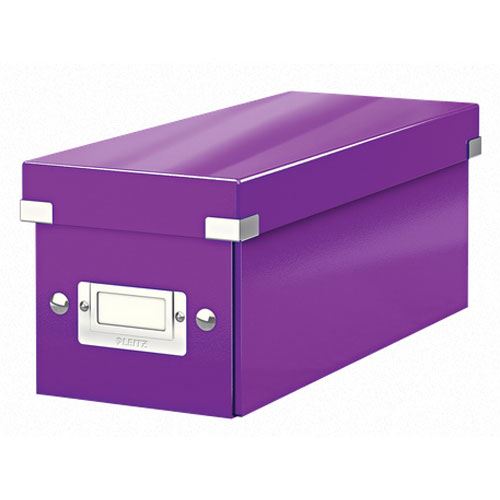 LEITZ CD-/DVD-Box Click & Store violett, 1 St.