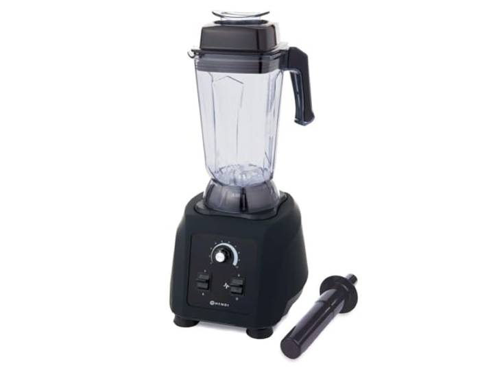 HENDI Blender BPA-vrij, krachtige mixer, handmatig, temperatuurbestendig van -40˚C tot 90˚C, Incl. 2,5 liter kan en deksel, Smoothie-Cocktails-Desserts, 230V, 1680W, 270x250x(H)550mm, BPA-vrij