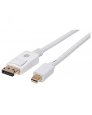 Techly Mini-DisplayPort M auf DisplayPort Kabel 4K 60Hz weiss 3m Audio/Multimedia Digital/Daten Digital/Display/Video Abgeschirmt 3 m (ICOC-MDP-030T4K)