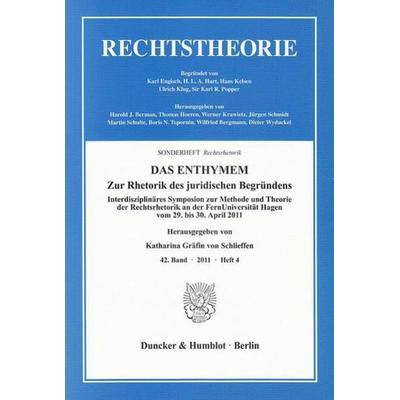 DAS ENTHYMEM., Taschenbuch von , Duncker & Humblot, 978-3-428-13897-5