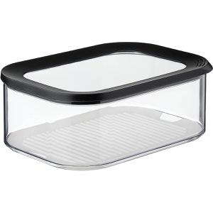 Mepal Aufschnittbox Modula Käsedose, aus Kunststoff, 2 Liter, transparent / schwarz, luftdicht