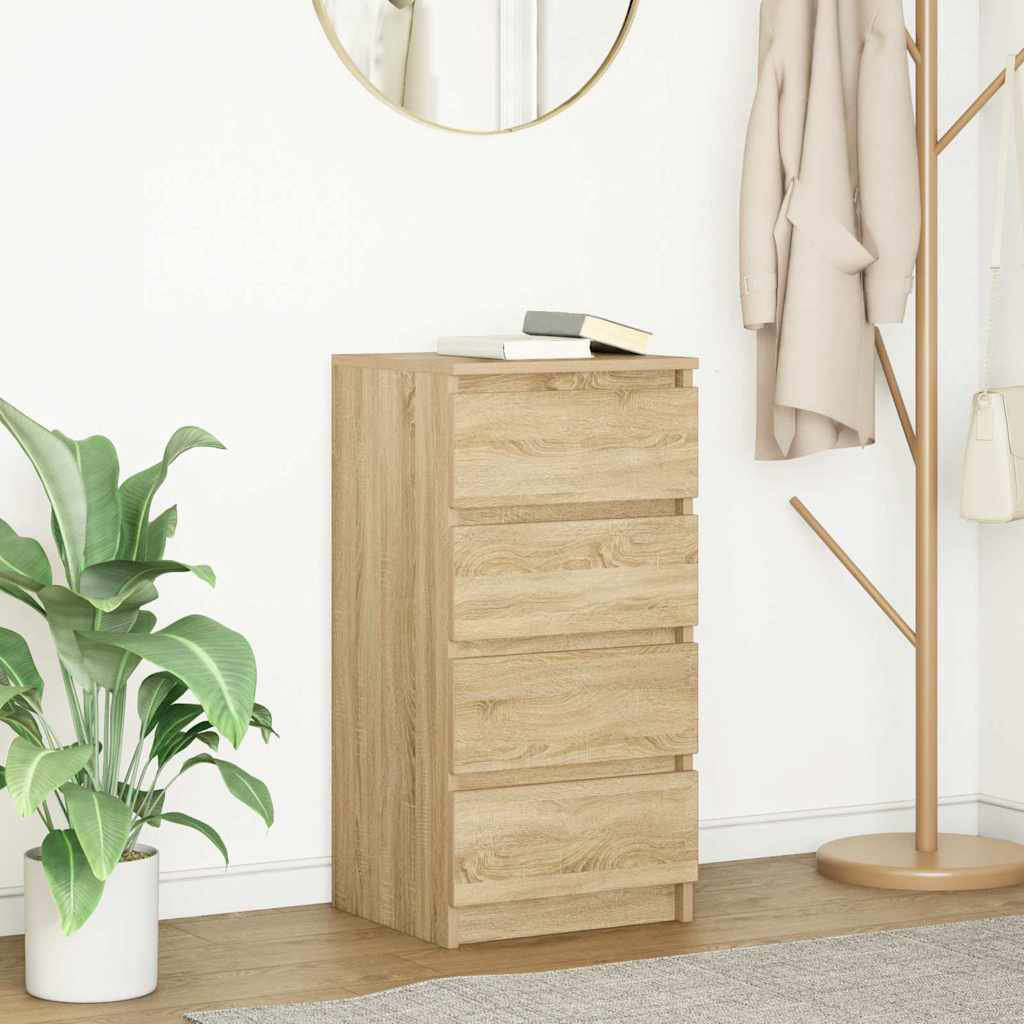 Latitude Run Sideboard 37.5X35x76 Cm Engineered Wood Sonoma Oak