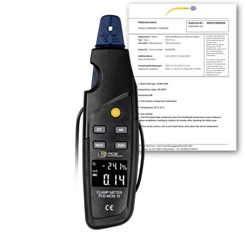PCE Instruments PCE-MCM 10-ICA Stromzange kalibriert (ISO) digital KFZ-Messfunktion Anzeige (Counts): 8