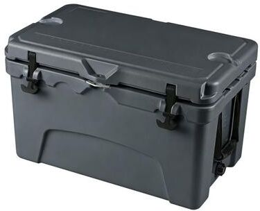 Costway 45 Quart Portable Hard Cooler Insulated Ice Chest Keeps Cool for up to 6 Days-Gray
