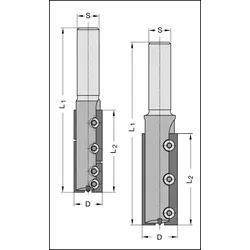 JSO WP-Schaftfräser Z2 HW 16x28mm, S=12x40mm - 22036-5-16028-R