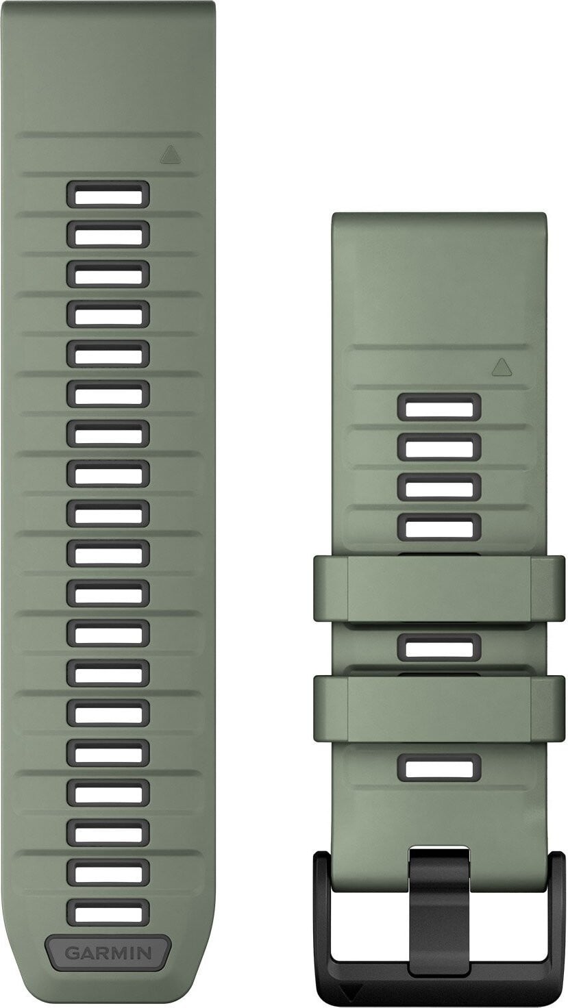 Garmin QuickFit 26mm vervangende polsband van siliconen in saliegroen/graphiet