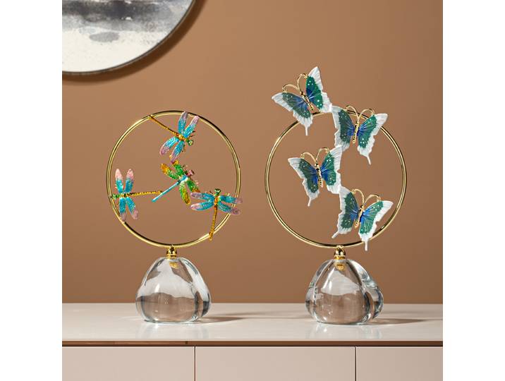 Sculpture de papillon créative, ornements de bureau, Statue de libellule, Figurine d'animal en résine, modèle moderne, décoration de maison, artisanat en résine, cadeau