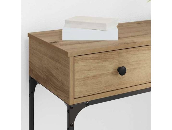 Magnifique Table console chêne artisanal 75x34 5x75 cm - design polyvalent - pour maison - Marron 17.3 kg 2026_798082