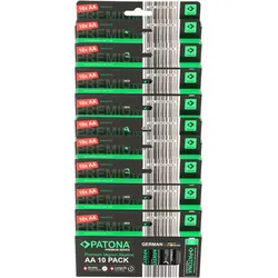 PATONA Premium 100x AA Batterien (10x10er) Pack 1,5V Alkaline