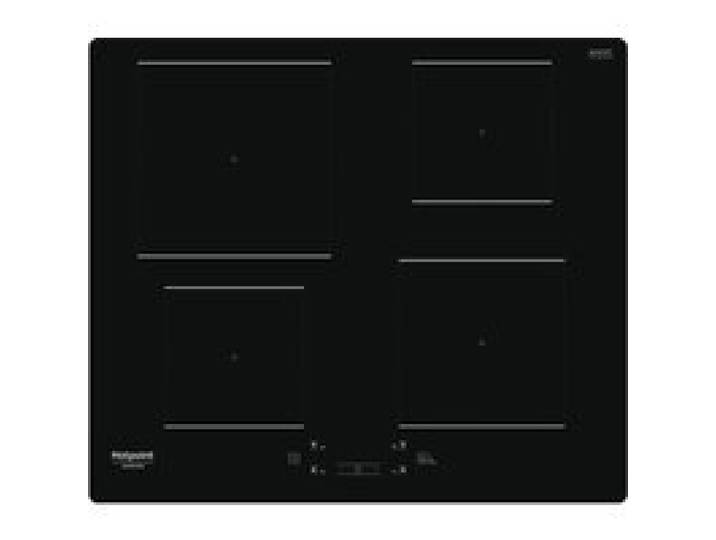 Plaque de cuisson induction - HOTPOINT HQ5660SNE - 4 foyers - L60 cm - 7200 W - Verre noir