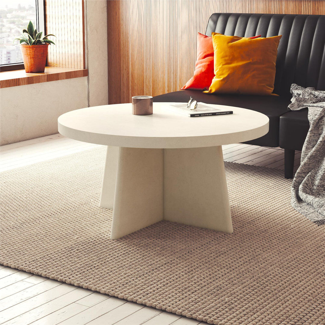Notio Coffee Table Beige 46cm H X 90cm W X 90cm D
