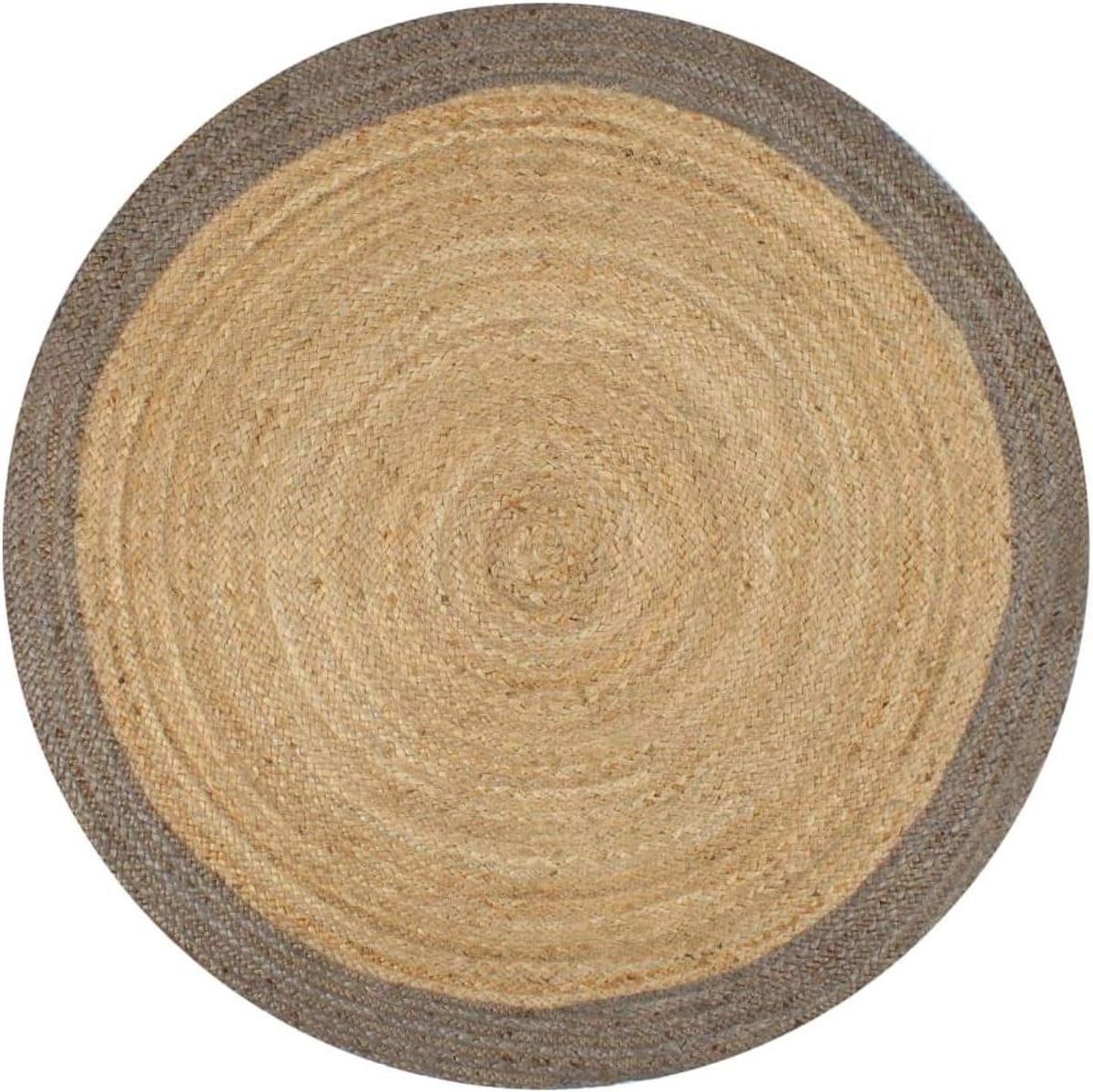 Rond Jute Vloerkleed - Naturel Grijs - 150 cm