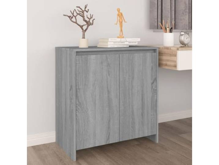 SDWEHO7 Kommode Modern Stil aus Holzwerkstoff, Anrichte mit 2 Türen, Schmaler Flurtisch Sideboard Schubladenschrank für Wohnzimmer, Flur, Grau Sonoma 70x41x75 cm