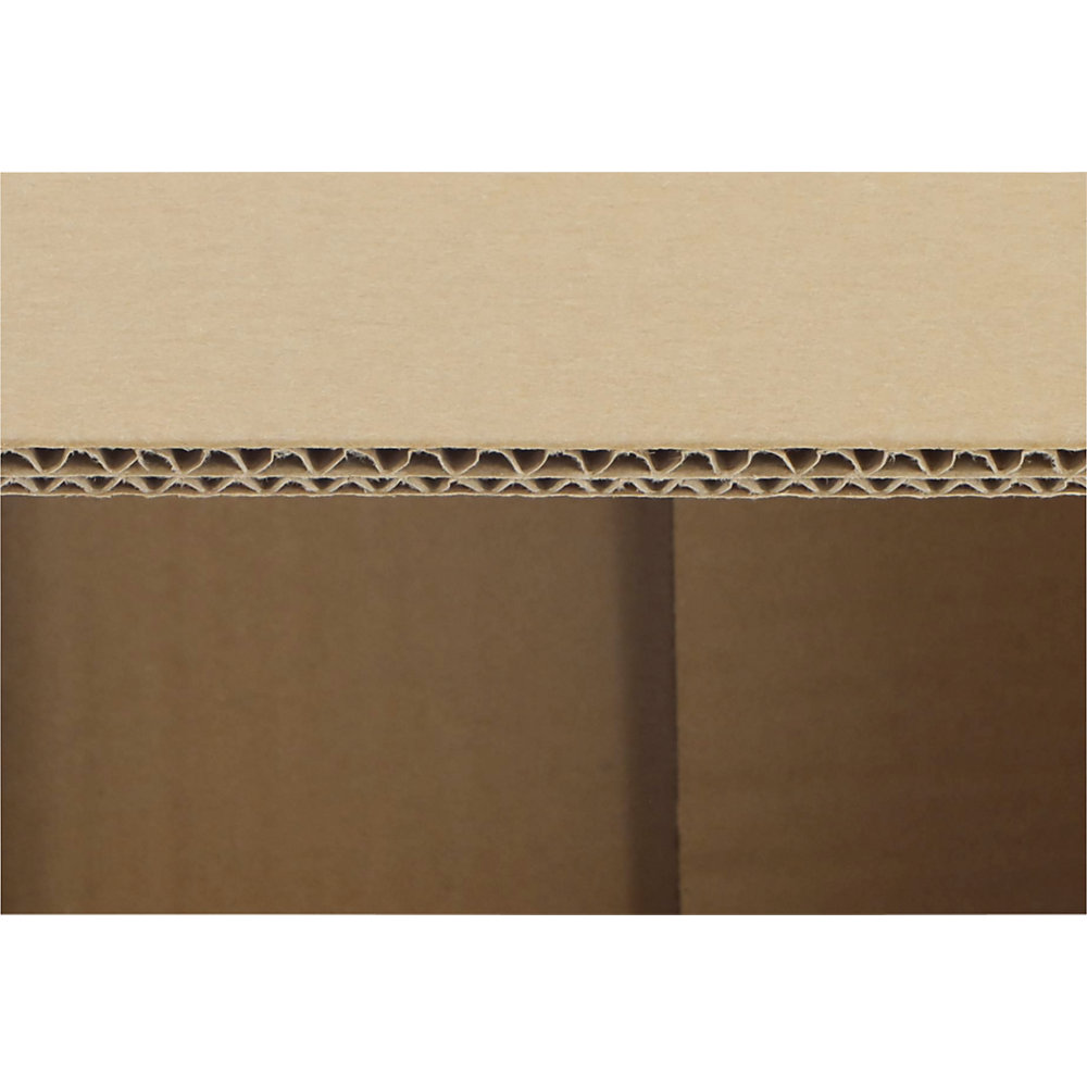 Wellpapp-Faltkarton Länge 600 - 799 mm, braun, Innenmaße 600 x 600 x 200 mm, VE 5 Stk, ab 5 VE ratioform economy