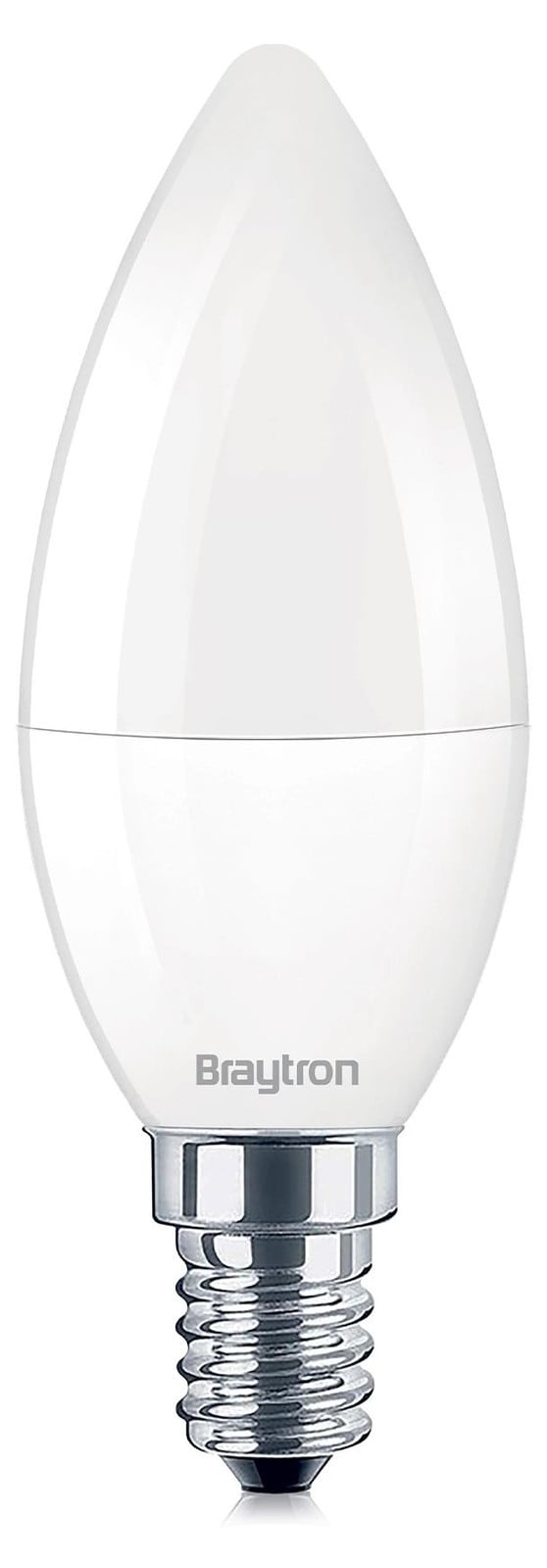 Braytron LED lamp E14, 5W, C37, 4000K, neutraal wit, kaarsvorm, 450 lumen