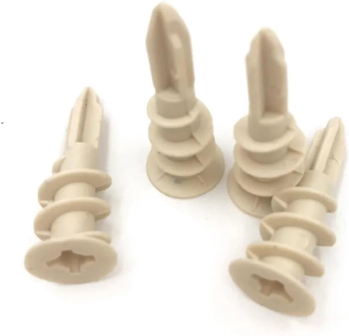 Muurpluggen Set - Zelfborend Plastic - Geel - 100 Stuks