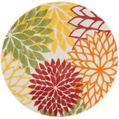 Nourison Aloha Floral Modern, Indoor/Outdoor Area Rug