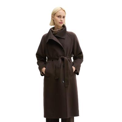 Wollmantel MARC O'POLO "aus hochwertigem Doubleface", Damen, Gr. 38, braun (burnt coffee), Obermaterial: 50% Wolle (Schafwolle), 47% Polyester, 3% Sonstige Fasern, unifarben, relaxed fit, Mäntel