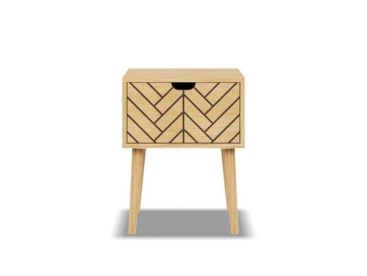 Table de chevet pin clair - lot de 2