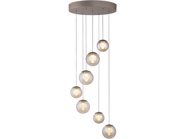 Pendellampe Pure Popup Aluminium/Acryl bronze 7x 3W LED Ø 40cm - LED - Pendellampe- LED Energiesparlampe