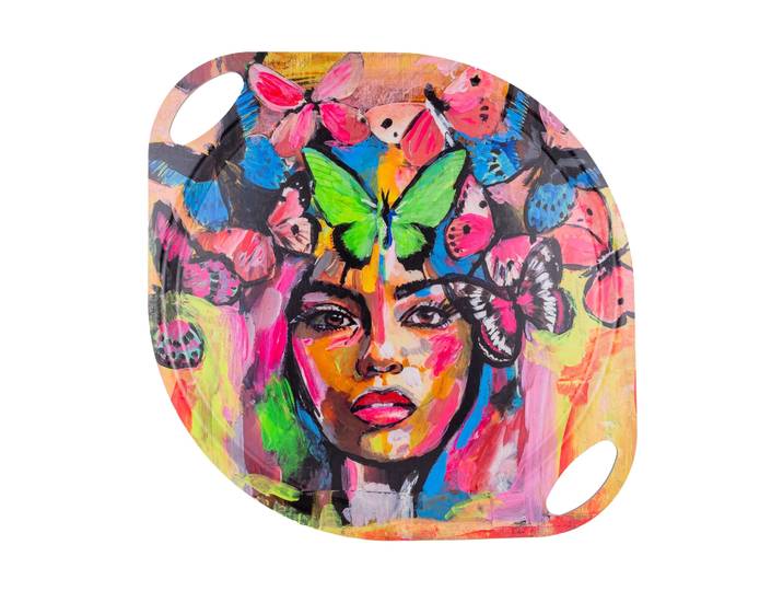 Carolina Gynning Coming back to life dienblad met handvat 38x47 cm Multi