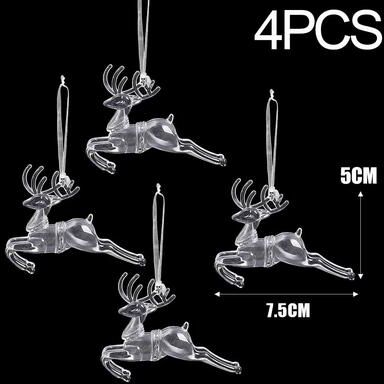 Inspire Essentials Clear Acrylic Snowflake Christmas Tree Ornaments 11