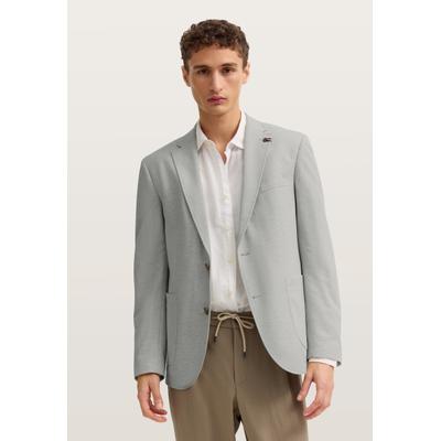 Sakko BUGATTI "Jersey-Artikel", Herren, Gr. 56, grau (220, hellgrau), 65% Polyester, 24% Viskose, 8% Polyamid, 3% Elasthan, unifarben, regular fit, Sakkos Sakko, mit Stretch Funktion