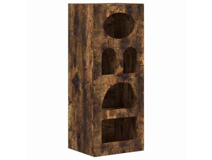 KPOTUERTU Sideboard ELST Geräucherte Eiche 40 x 35 x 100,5 cm Holzwerkstoff, Brett-Regale, minimalistisches Design, Innenbereich, Ess- und Wohnzimmer, einfache Pflege