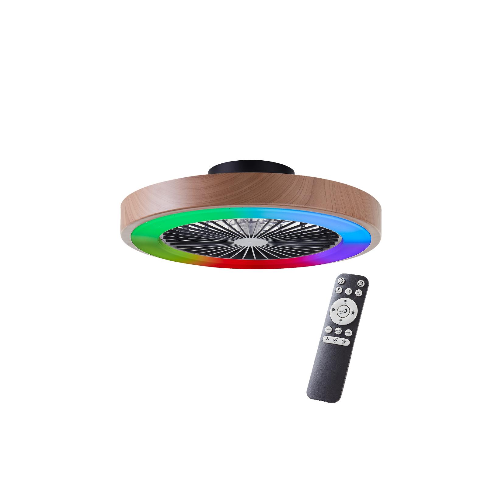 Brilliant LED Deckenleuchte mit Ventilator - RGB & CCT, dimmbar, Ø 49 cm, inkl. Fernbedienung